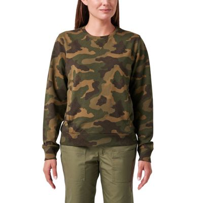 Lucky Brand Workwear Long Sleeve French Terry Camo Crewneck
