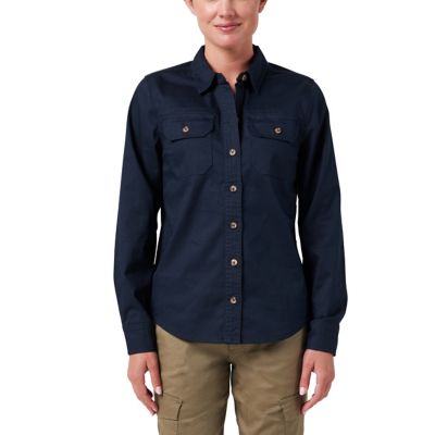 Lucky Brand Workwear Long Sleeve Solid Stretch Twill Workshirt