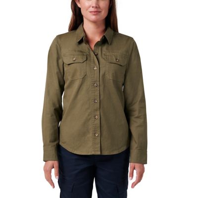 Image showing  Long Sleeve Solid Stretch Twill Workshirt