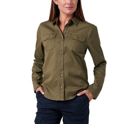 Image showing 1 th Lucky Brand Workwear Long Sleeve Solid Stretch Twill Workshirt
