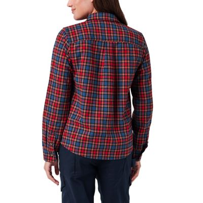 Image showing  Long Sleeve Hunter Yarn Dyed Plaid Flannel Shirt