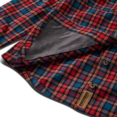 Image showing  Long Sleeve Hunter Yarn Dyed Plaid Flannel Shirt