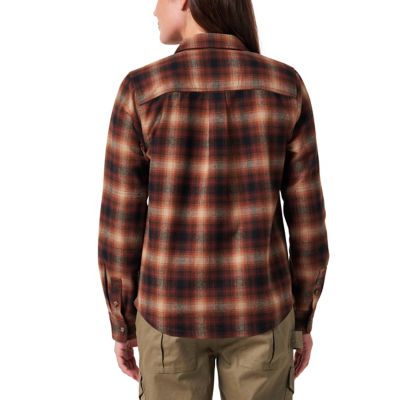 Image showing  Long Sleeve Womens River Yarn Dyed Plaid Flannel Shirt