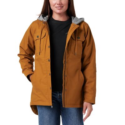 Image showing  Shirt Jacket with Fleece Hood and Quilted Lining