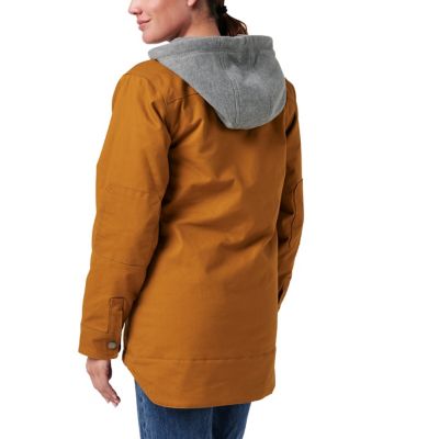 Image showing  Shirt Jacket with Fleece Hood and Quilted Lining
