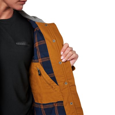 Image showing  Shirt Jacket with Fleece Hood and Quilted Lining