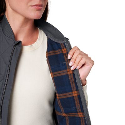 Image showing 2 th Lucky Brand Workwear Tactical Canvas Quilted Vest with Plaid Flannel Lining