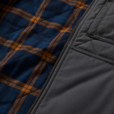 Image showing 3 th Lucky Brand Workwear Tactical Canvas Quilted Vest with Plaid Flannel Lining