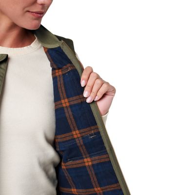 Image showing 2 th Lucky Brand Workwear Tactical Canvas Quilted Vest with Plaid Flannel Lining