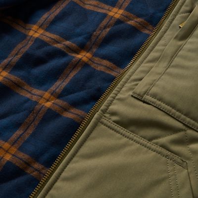 Image showing 3 th Lucky Brand Workwear Tactical Canvas Quilted Vest with Plaid Flannel Lining