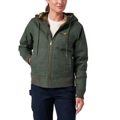 Lucky Brand Workwear Hooded Canvas Chore Jacket with Sherpa Lining