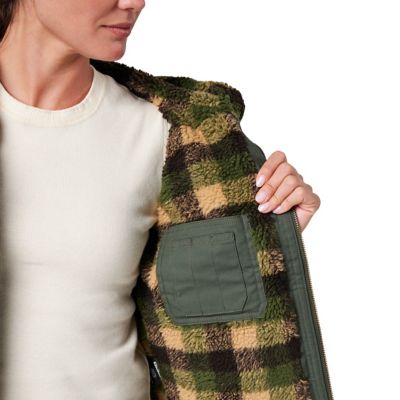 Image showing  Hooded Canvas Chore Jacket with Sherpa Lining