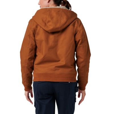 Image showing  Hooded Canvas Chore Jacket with Sherpa Lining