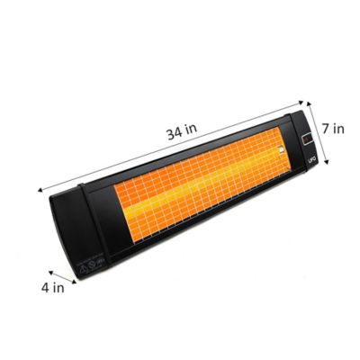 Image showing  HVR-15, 1500-Watt Patio Heater with Remote, Horizontal and Vertical Use