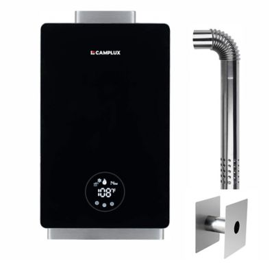 Camplux 12L 3.18 GPM Indoor Tankless Tankless Natural Gas Water Heater with 2.36 in. Wall Thimble