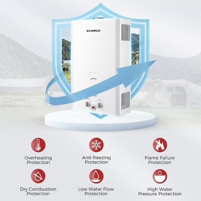 Image showing 7 th Camplux 136,000 BTU 5.28 GPM Outdoor Propane Water Heater