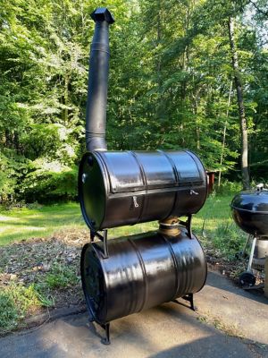 Image showing  Double Barrel Camp Stove Kit with 2 Barrels