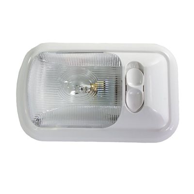 Arcon Single Euro Style RV Dome Light, White Base, 18122