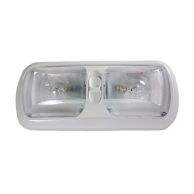 Arcon Double Euro Style RV Interior Light, Clear Lens, 18124