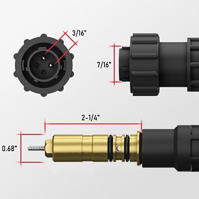 Image showing 6 th YesWelder 150 A, 10 ft. Cable, Replacement Flexible Neck Mig Welding Gun for Miller M-10 & M-15