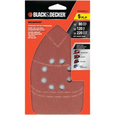 Black & Decker BDAMMMX-5 Mega Mouse Assorted Sandpaper - 5 pk.