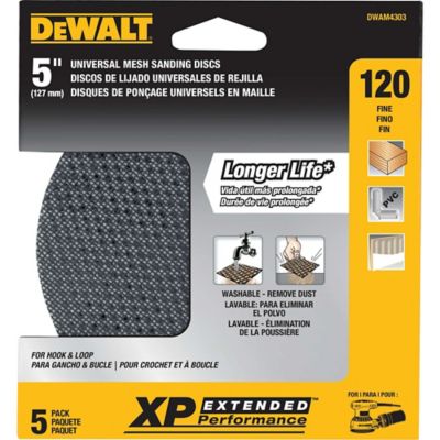 DeWALT DWAM4303 Mesh 5 in. 120 Grit Ros Disks (5 pk)