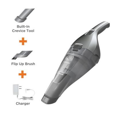 Image showing 2 th Black & Decker HNVC220BCZ01 7.2 V 2.0Ah Cordless Hand Vacuum (Gray)