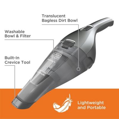 Image showing 4 th Black & Decker HNVC220BCZ01 7.2 V 2.0Ah Cordless Hand Vacuum (Gray)