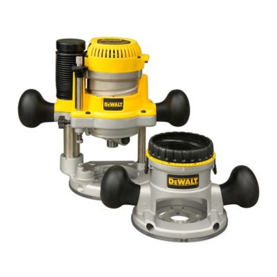 DEWALT DW618PK 2-1/4 HP Variable Speed Fixed and Plunge Base Router Kit