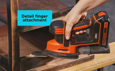 Image showing  20V Cordless Mouse Sander with Battery