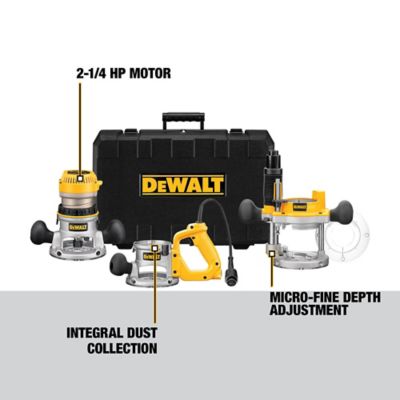 Image showing  DW618B3 3-Base Router Kit with DW618 Motor