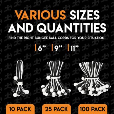 Image showing  Ball Bungees White 6 in. - 25 pk.