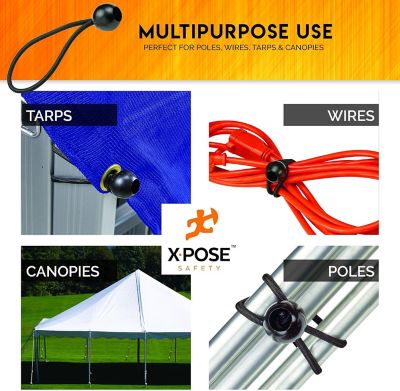 Image showing  Ball Bungees Black 6 in. - 25 pk.
