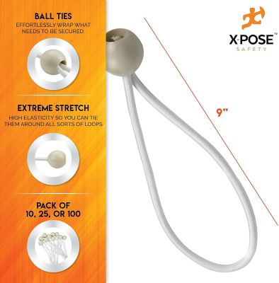 Image showing  Ball Bungees White 9 in. - 10 pk.