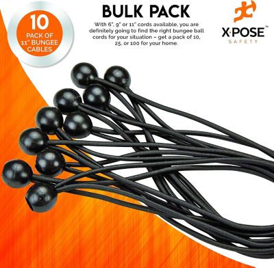 Image showing  Ball Bungees Black 11 in. - 10 pk.