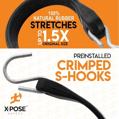 Image showing  Molded Rubber Tie Down Straps 15 in. - 10 pk.