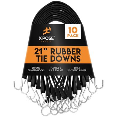 Xpose Safety Molded Rubber Tie Down Straps 21 in. - 10 pk.