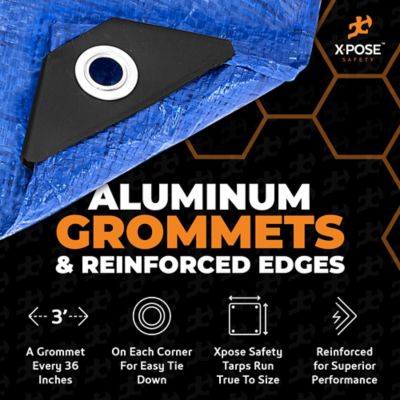 Image showing  Poly Tarp Medium Duty 5 Mil, Blue, 20 x 30 ft.