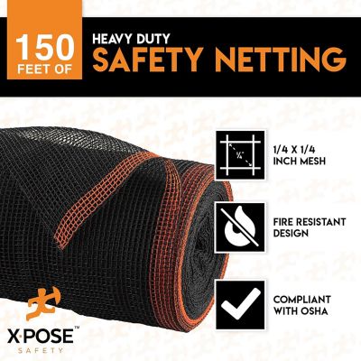 Image showing  Heavy Duty Black Fire Retardant Debris Netting - 8 ft.6 in. x 150 ft.