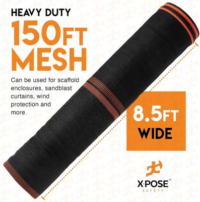 Image showing  Heavy Duty Black Fire Retardant Debris Netting - 8 ft.6 in. x 150 ft.
