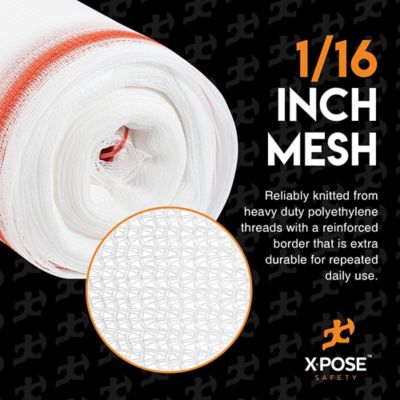 Image showing  Heavy Duty White 1/16 in. Mesh Fire Retardant Debris Netting - 8 ft.6 in. x 150 ft.