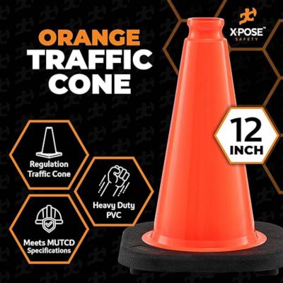 Image showing  Traffic Cone 12 in. 1.5 lb. Orange