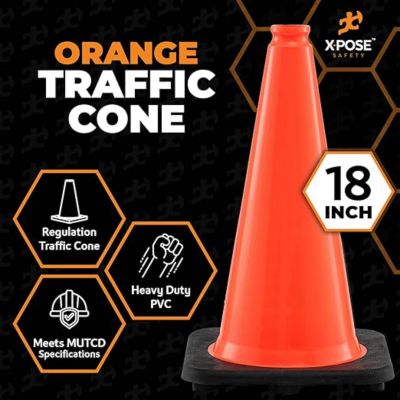 Image showing  Traffic Cone 18 in. 3 lb. Orange