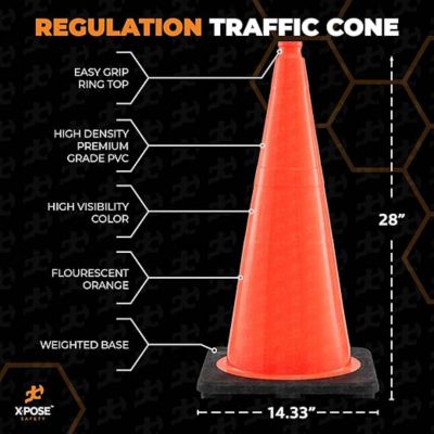 Image showing  Traffic Cone 28 in. 7 lb. Orange