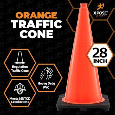 Image showing  Traffic Cone 28 in. 7 lb. Orange