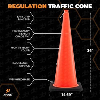 Image showing  Traffic Cone 36 in. 10 lb. Orange
