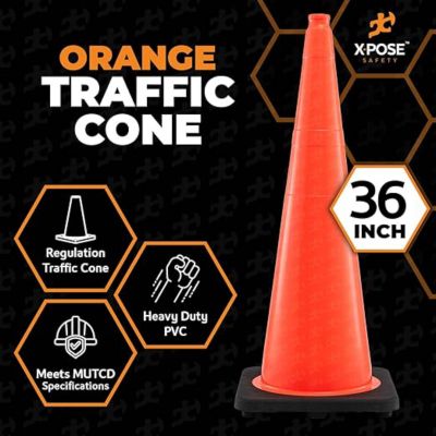 Image showing  Traffic Cone 36 in. 10 lb. Orange