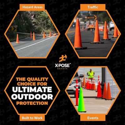 Image showing 6 th Xpose Safety Traffic Cone 36 in. 10 lb. Orange