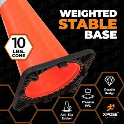 Image showing  Traffic Cone 36 in. 10 lb. Orange with Reflective Collars