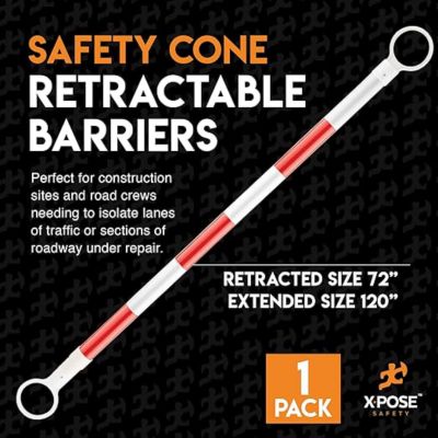 Image showing  Retractable Cone Bar, 6-10 ft. Length, Orange/White